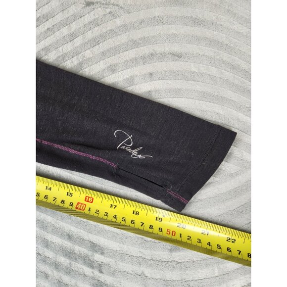 Paradox Merino Blend 1/4 Zip Base Layer Top Womens  L Black Pullover Thumb Holes - Picture 12 of 12